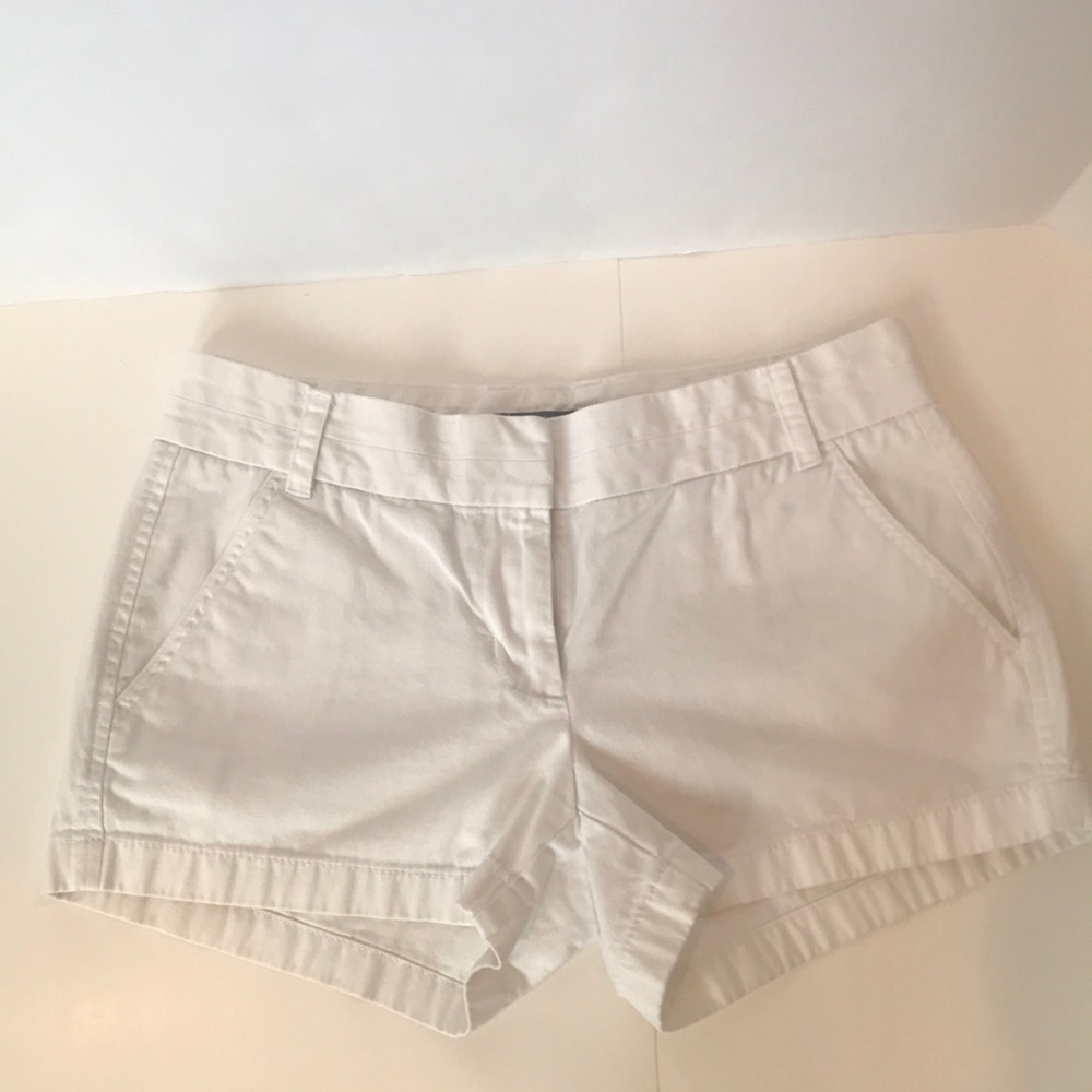 JCrew chino shorts, 3” inseam, white, sz 2